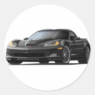 コルベットZR1の黒い車 ラウンドシール