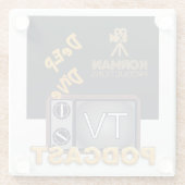 コルマンプロダクション深いダイブテレビポッドキャスト ガラスコースター (裏面)