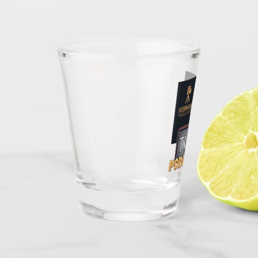 コルマンプロダクション深いダイブテレビポッドキャスト ショットグラス (左)