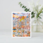 コルマールアルザースドイツトラベルプレイスウォーターカラー ポストカード (スタンド正面)