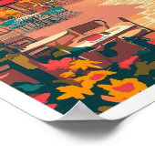 コルマールフランスアートヴィンテージトラベルイラストレーション ポスター (角)