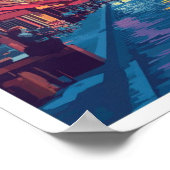 コルマールフランスアートヴィンテージトラベルイラストレーション ポスター (角)