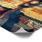 コルマールフランスヴィンテージ旅行イラストレーション ポスター (角)