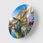 コルマール・リトルヴェネツィア ラウンド壁時計 (傾斜)