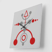 コルンクレイス·ピクトグラムV スクエア壁時計 (傾斜)