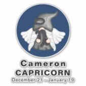 コルン座の天使 占星術 ゴノーム キャプリコーン 8" ビニール シール (正面)