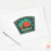 コルヴィルナショナルフォレストキャンピング 長方形シール (封筒)