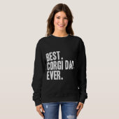 コル最高のギパパエバおもしろいペット犬 スウェットシャツ (正面フル)