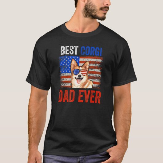 コル最高のギパパEVER AMERICAN FLAG FATHER DAY Tシャツ (正面)