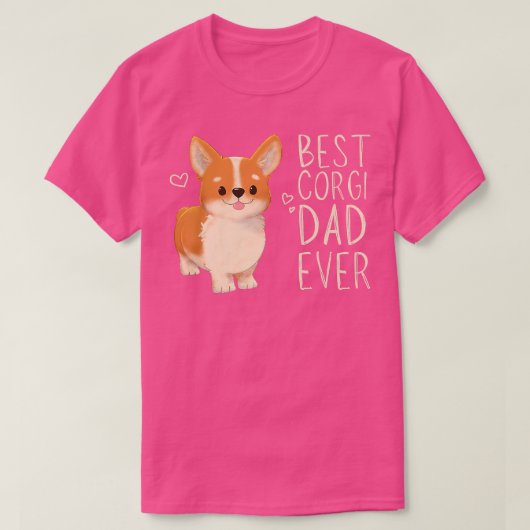 コル最高のギパパEver, Corgi Daddy, Dogパパ, Corgi P Tシャツ (デザイン正面)
