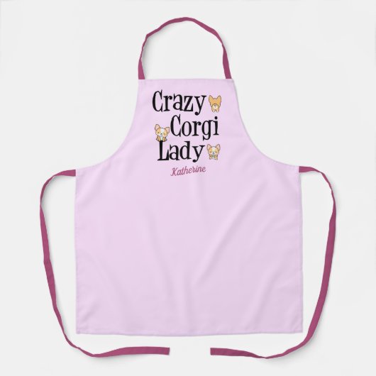 コル熱狂するギレディーキュートピンクモノグラム エプロン (正面)