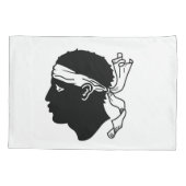 コル独身のシカ国旗を持つ枕カバー 枕カバー (裏面)