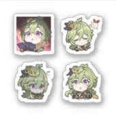 コレイ原神4枚ステッカーシートおまけ付き シール (正面)