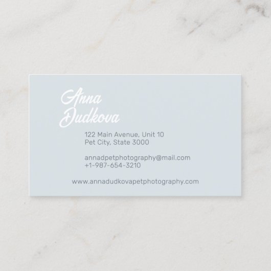 コレイ縁どペット写真用名刺 名刺 (裏面)