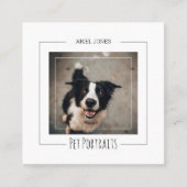 コレイ縁どー写真ペットポートレート写真 スクエア名刺 (正面)