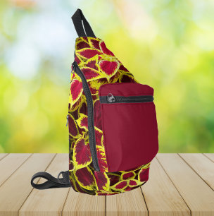 コレウカラフルス植葉物フローラ スリングバッグ