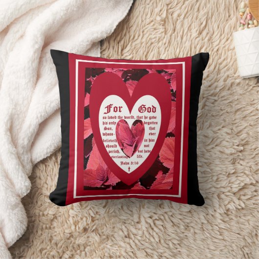 コレウスJohn 3:16に近づく クッション (ブランケット)