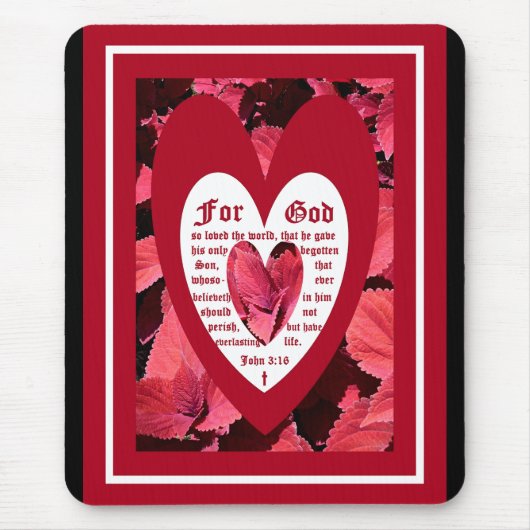 コレウスJohn 3:16に近づく マウスパッド (正面)