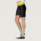コレクシユニークョンgrungy rupydeterquilaブロック色 レギンス (左)