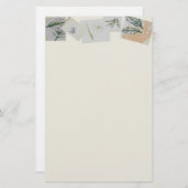 コレクションのSationeryの植物の麻布 便箋 (正面/裏面)