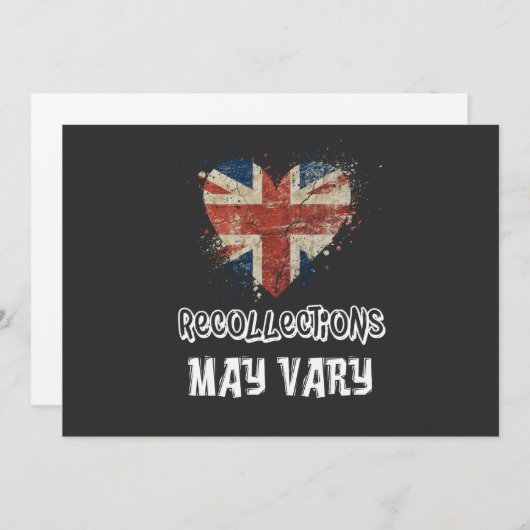 コレクションは異なる場合がある – HMクイーン引用文 招待状 (正面/裏面)