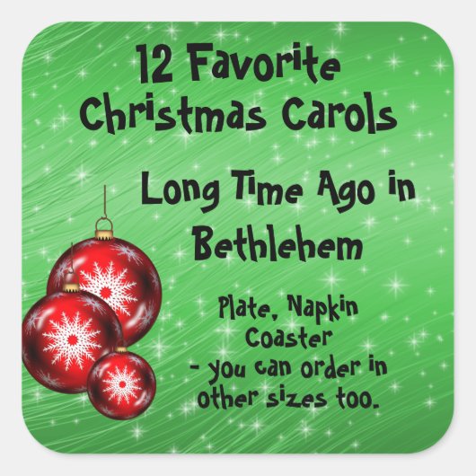 コレクションステッお気に入りのカー12キャロル – 11 スクエアシール (正面)