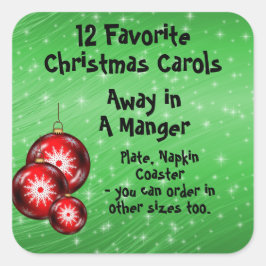 コレクションステッカー12お気に入りのキャロル – 5 スクエアシール