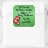 コレクションステッカー12お気に入りのキャロル – 6 スクエアシール (バッグ)