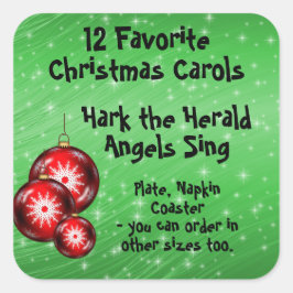 コレクションステッカー12お気に入りのキャロル – 7 スクエアシール