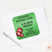 コレクションステッカー12お気に入りのキャロル – 8 スクエアシール (封筒)