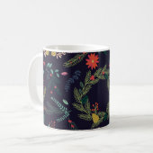 コレクションヴィンテージスタイルハンドドロークリスマスH コーヒーマグカップ (正面左)