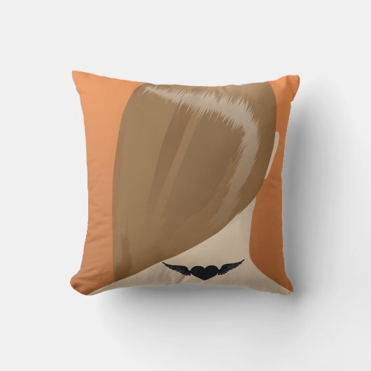 コレクション女首タトゥーアートプリントNo 1/10 クッション (正面)