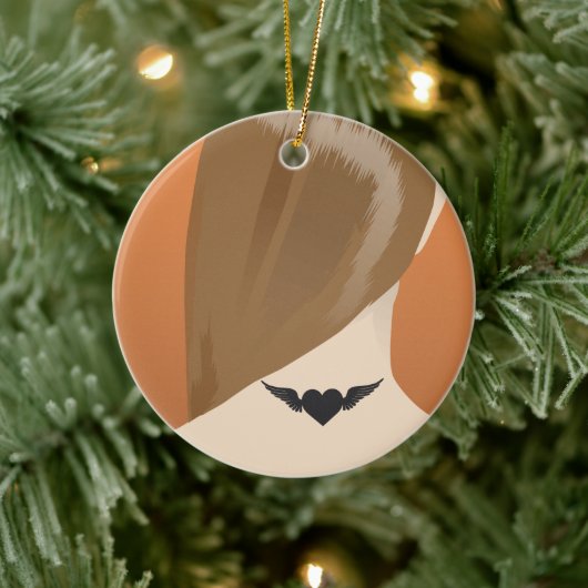 コレクション女首タトゥーアートプリントNo 1/10 セラミックオーナメント (ツリー)