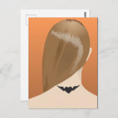 コレクション女首タトゥーアートプリントNo 1/10 ポストカード (正面/裏面)