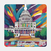 コレクタブルクリスマスオーナメントワシントンDC メタルオーナメント (正面)