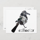 「コレクター」マグピー発見オブジェクト彫刻 ポストカード (正面/裏面)