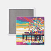 コレクティファンキーブルシティマグネット – サンタモニカ マグネット (正面/裏面)