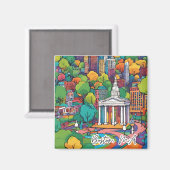 コレクティファンキーブルシティマグネット – ボストン, MA マグネット (正面/裏面)