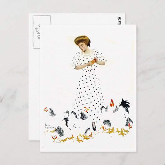 コレスフィリップスファデアウェイ農家の娘 ポストカード (正面/裏面)