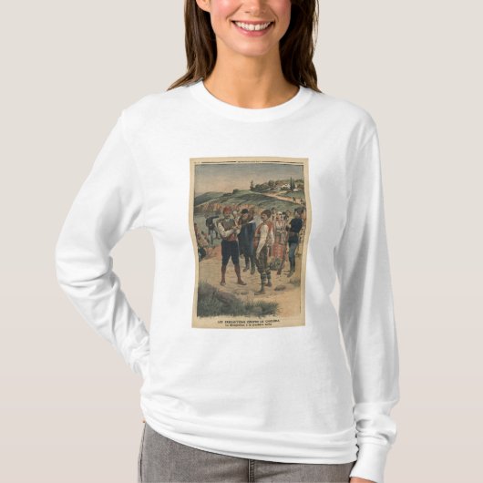コレラを防ぐために取られる注意 Tシャツ (正面)