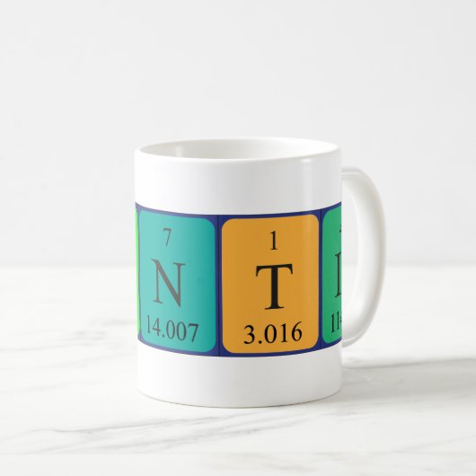 コレンチン定期テーブル名mag コーヒーマグカップ (正面右)