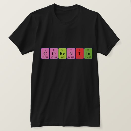 コレンティン期別テーブル名のシャツ Tシャツ (デザイン正面)