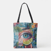 コレージカラフルトートバッグをスタンプ トートバッグ (裏面)