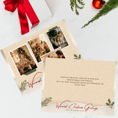 コレージモダンエレガントファミリーのクリスマス写真 シーズンカード