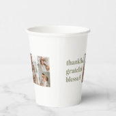 コレージモダン3枚の写真感謝祭 紙コップ (右)