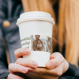 コレージモダン3枚の写真感謝祭 紙コップ