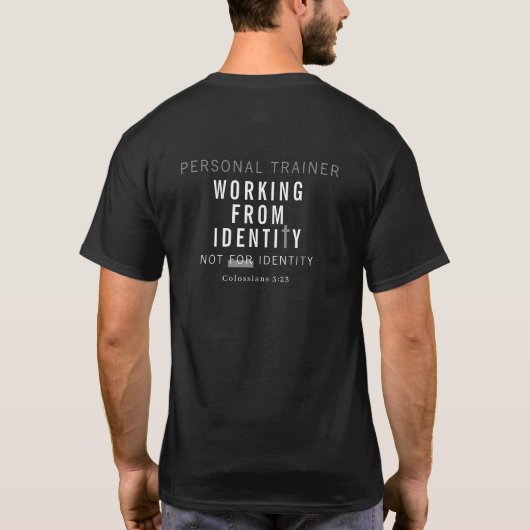 コロサイ人への手紙 3:23 アイデンティティ キリスト教 引用 Tシャツ (裏面)