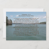 コロサイ州総合カバレッジ祈りの言葉ノートカード 招待状 (正面)