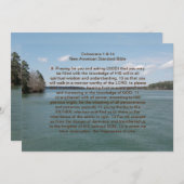 コロサイ州総合カバレッジ祈りの言葉ノートカード 招待状 (正面/裏面)