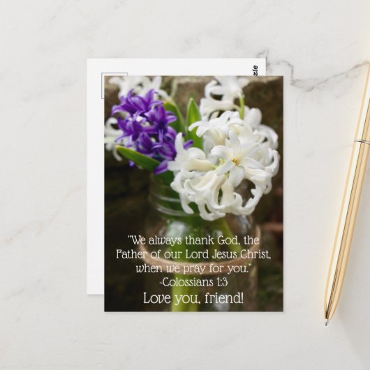 コロサイ1:3 ハヤチント ポストカード (正面/裏面インサイチュ)